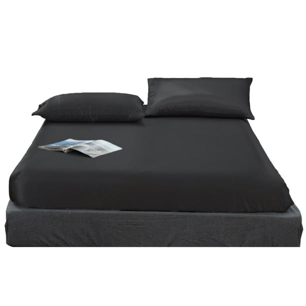 Details about / Soft Comfortable Light Gray Fitted Sheet Mattress Protective Cover For Home H US